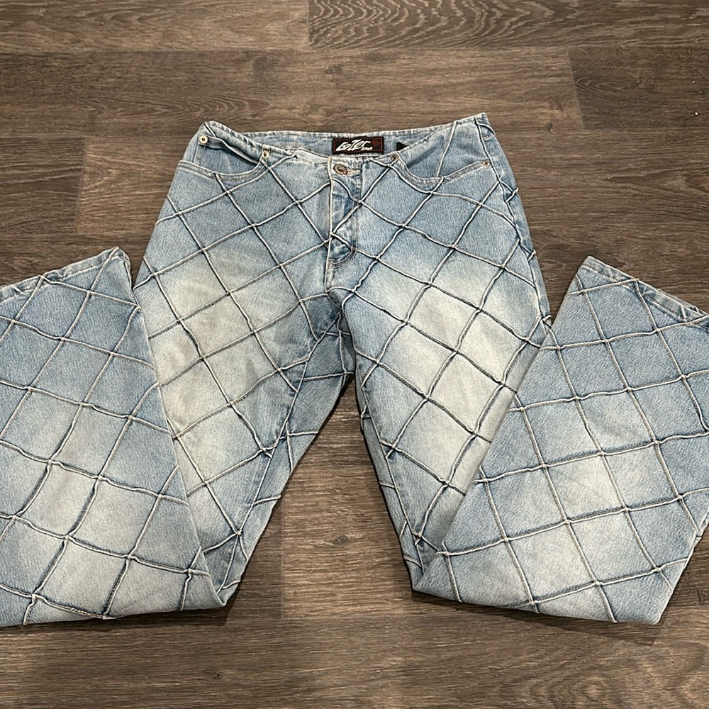 Denim vintage y2k bratz jeans low waist flare light wash